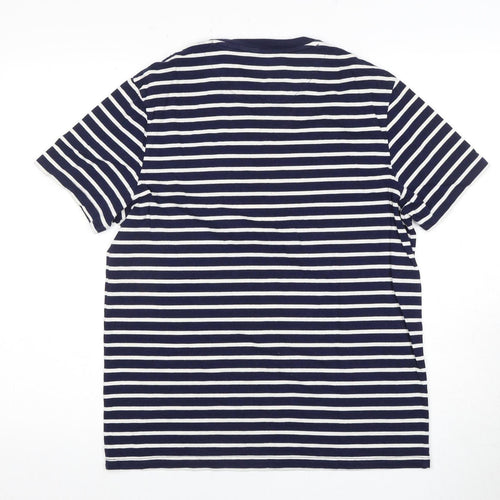 Lyle & Scott Men's Blue Striped T-Shirt, M, Classic Style