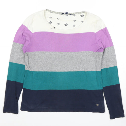 Maine Women's Multicoloured Striped Top Size 12