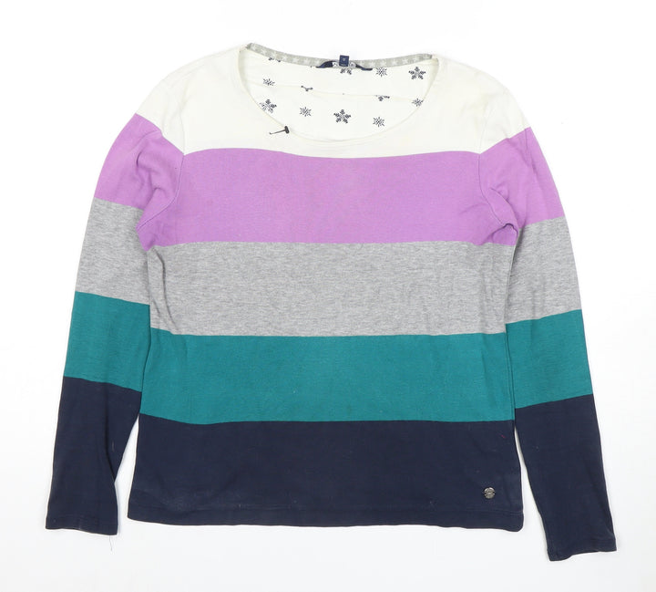 Maine Women's Multicoloured Striped Top Size 12