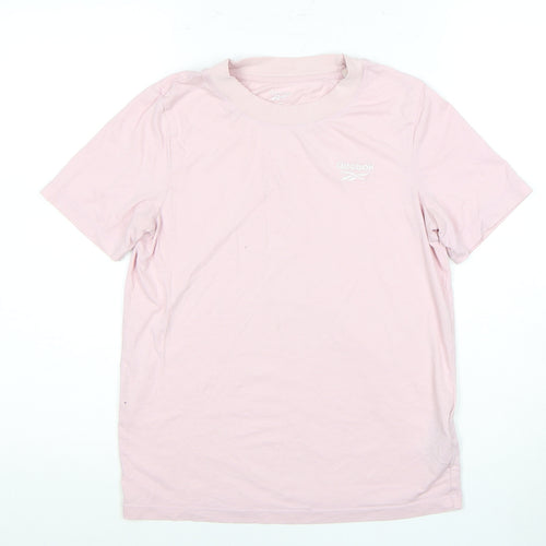 Reebok Pink Unisex T-Shirt S - Stylish Cotton Tee