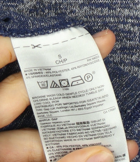 Gap Women’s Blue Long Sleeve Top - S, Jersey, Casual