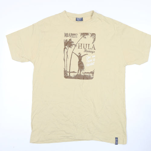 Jack & Danny's Beige XL Beach T-Shirt, Retro Style
