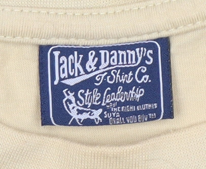 Jack & Danny's Beige XL Beach T-Shirt, Retro Style
