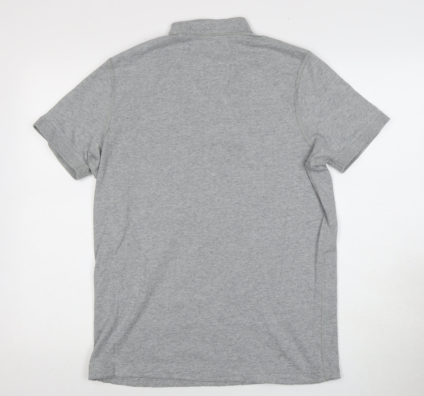 Hollister Men's Grey Polo Shirt L with Logo