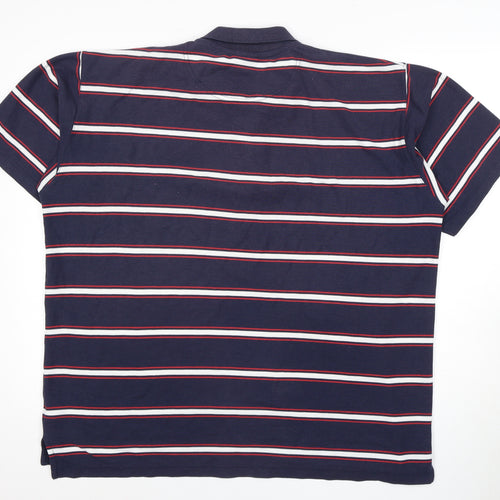 Umbro Men's XL Blue Striped Polo Shirt