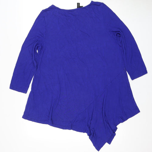 Phase Eight Women's Blue 3/4 Sleeve T-Shirt Size 16