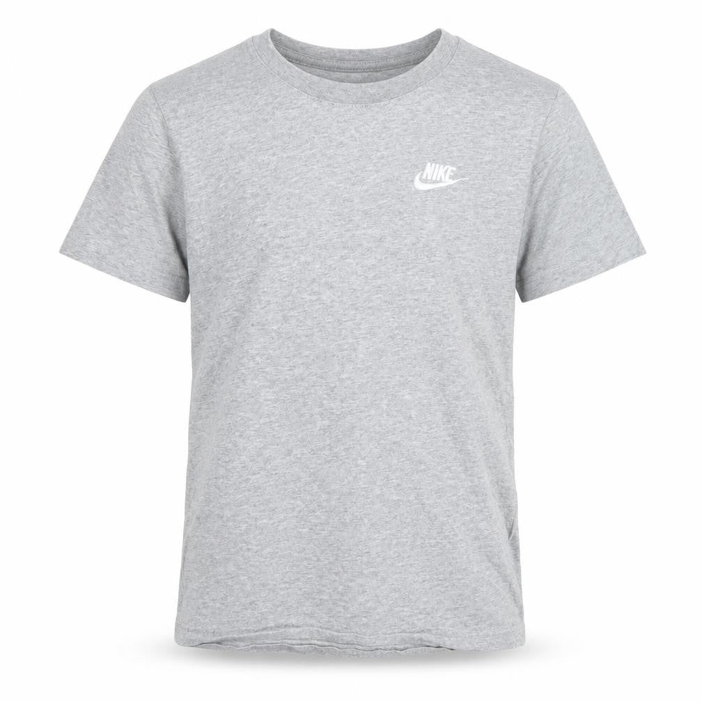 Front view of Nike boys’ grey xs t-shirt short sleeve casual
