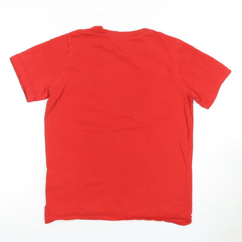 Nike Boys' Red Graphic T-Shirt - Size L, Casual Crew Neck