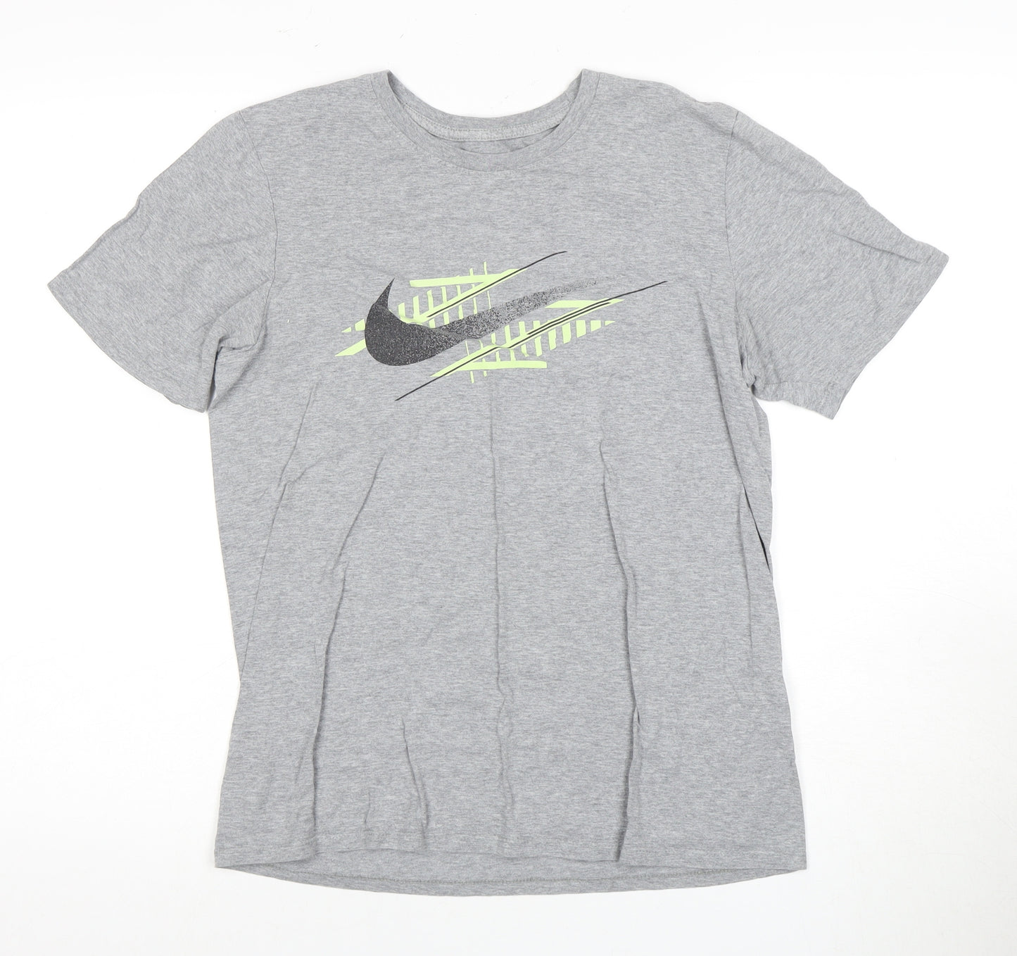 Nike Boys Grey S Athletic T-Shirt with Logo