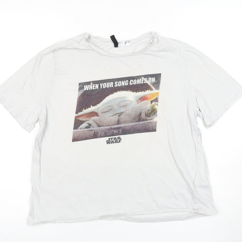 H&M Unisex Star Wars White T-Shirt Medium