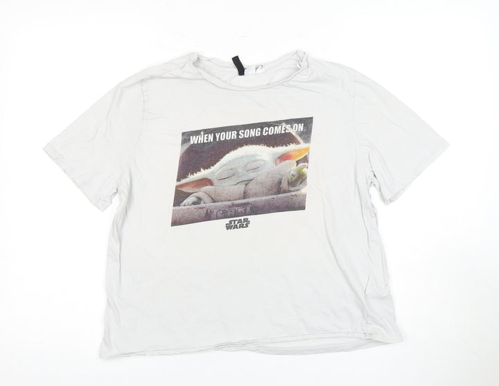 H&M Unisex Star Wars White T-Shirt Medium