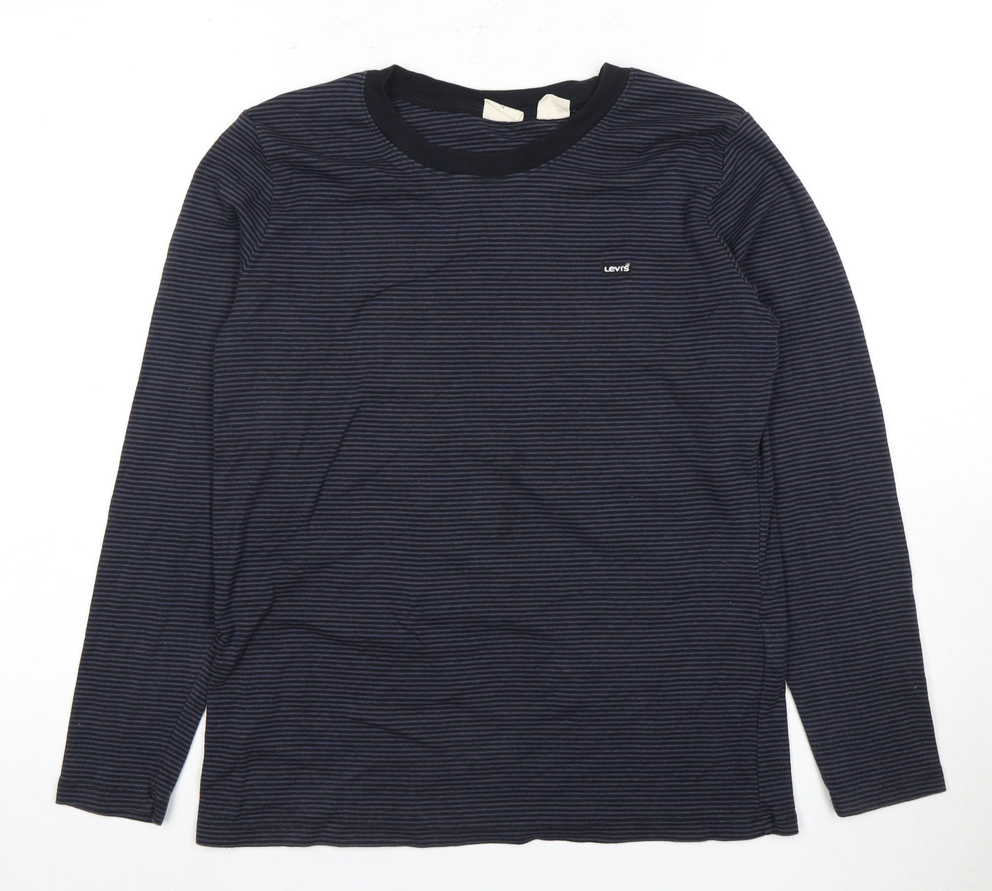 Levi's Black Striped Long Sleeve T-Shirt XL
