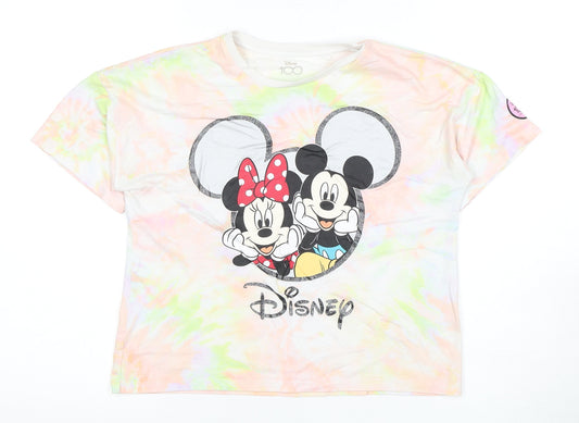 Front view of Disney girls’ multicoloured graphic t-shirt 11-12 years