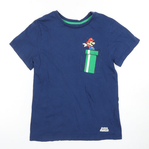 Super Mario Boys Blue T-Shirt - 9-10 Years