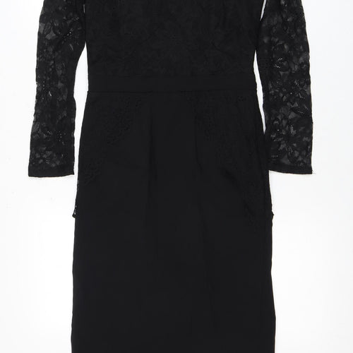 Tempest Elegant Black Lace Sheath Dress for Women - Party Perfect