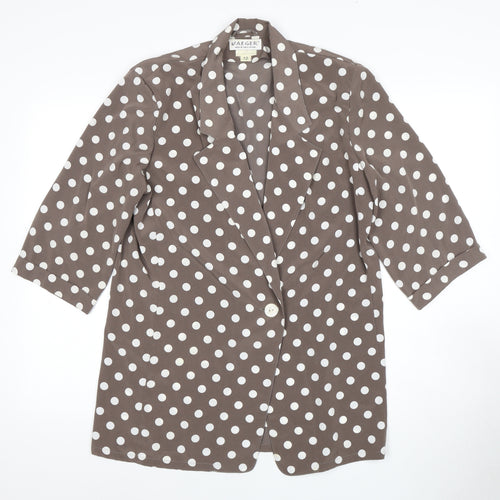 Jaeger Women's Brown Polka Dot Blazer Size 12