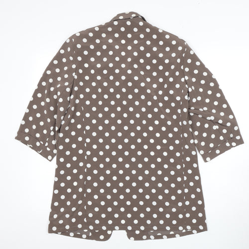 Jaeger Women's Brown Polka Dot Blazer Size 12