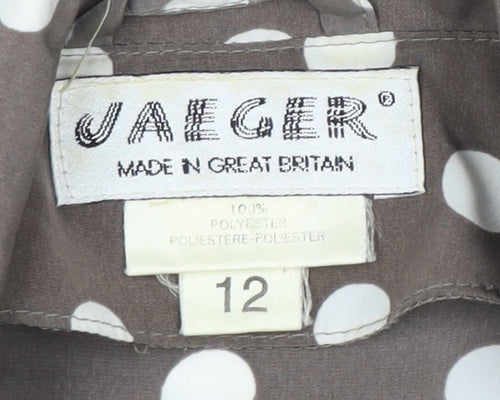 Jaeger Women's Brown Polka Dot Blazer Size 12