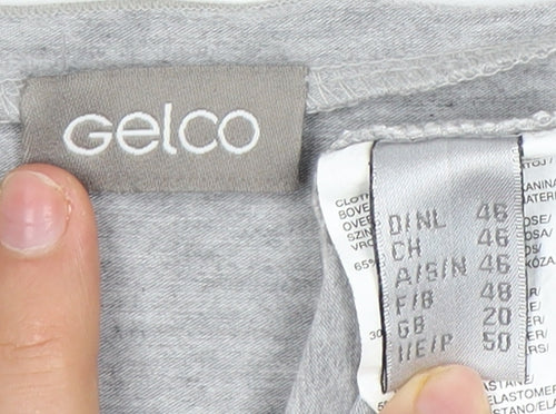 Gelco Women's Grey Floral T-Shirt Size 20