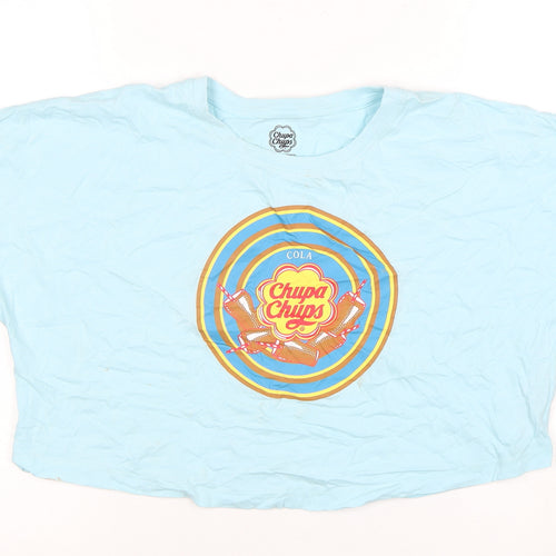 Chupa Chups Unisex Blue Retro T-Shirt Size S