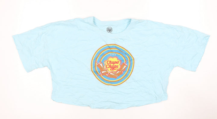 Chupa Chups Unisex Blue Retro T-Shirt Size S