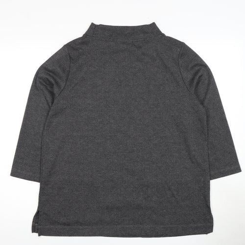 Rachel Zoe Women's Grey Herringbone Mock Neck Top