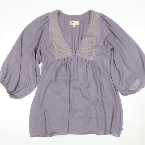Aline Vanessabrunno Women's Grey Tunic Blouse Size 10