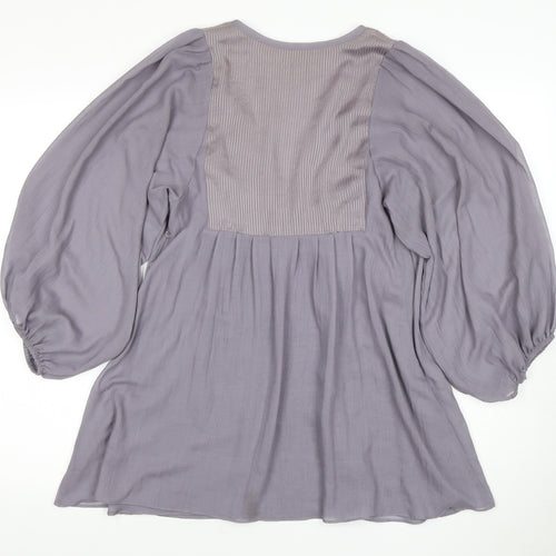 Aline Vanessabrunno Women's Grey Tunic Blouse Size 10