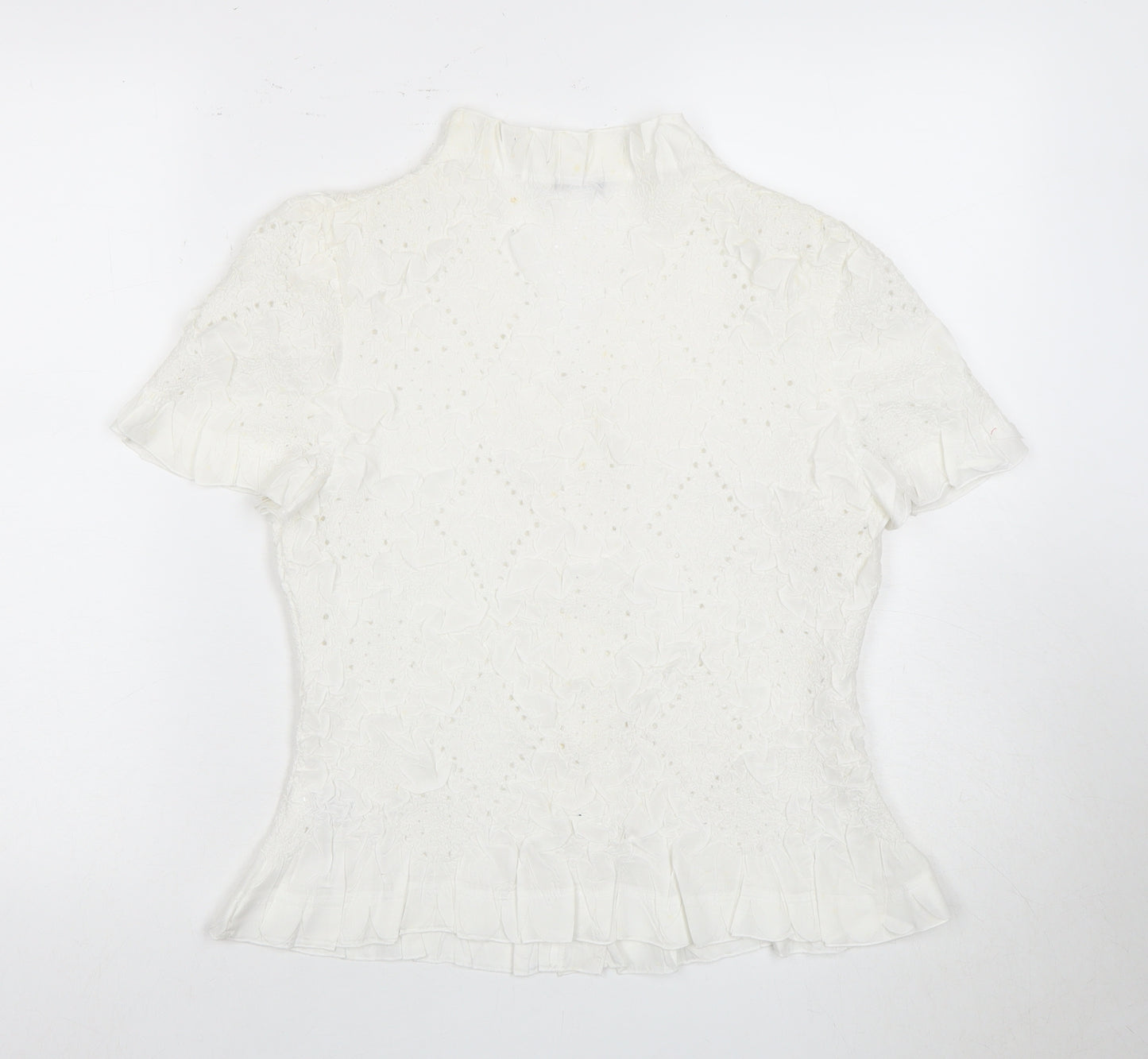 Roman Women's White V-Neck Blouse L