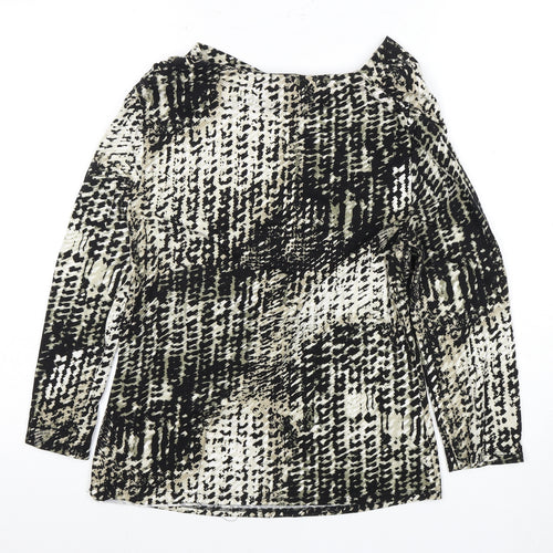 Womens Multicoloured Animal Print Top M Long Sleeve