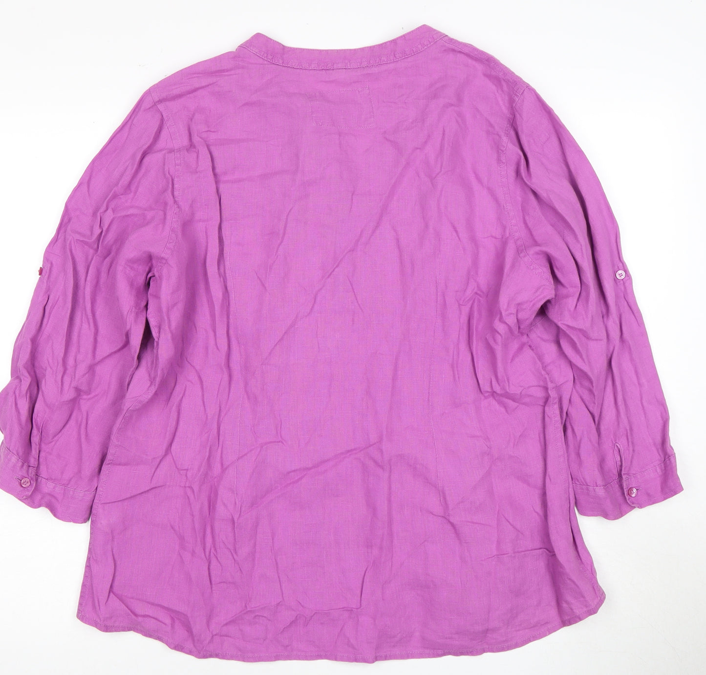 Marks and Spencer Women's Purple 3/4 Sleeve Blouse