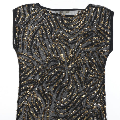 Monsoon Women’s Black Sequin Blouse, Size S, Party Wear