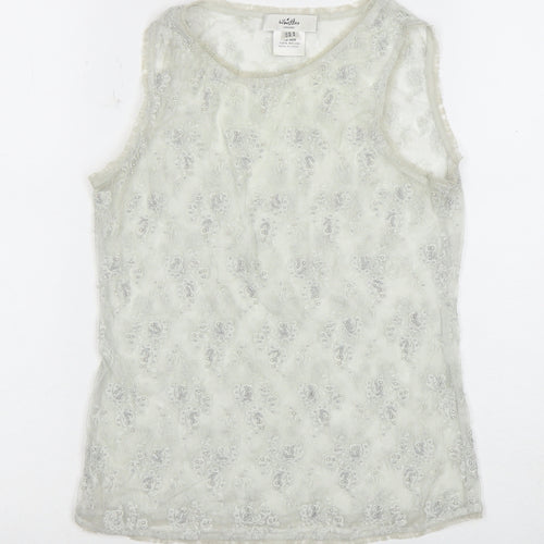 Whistles Women's Ivory Tank Top UK Size 8