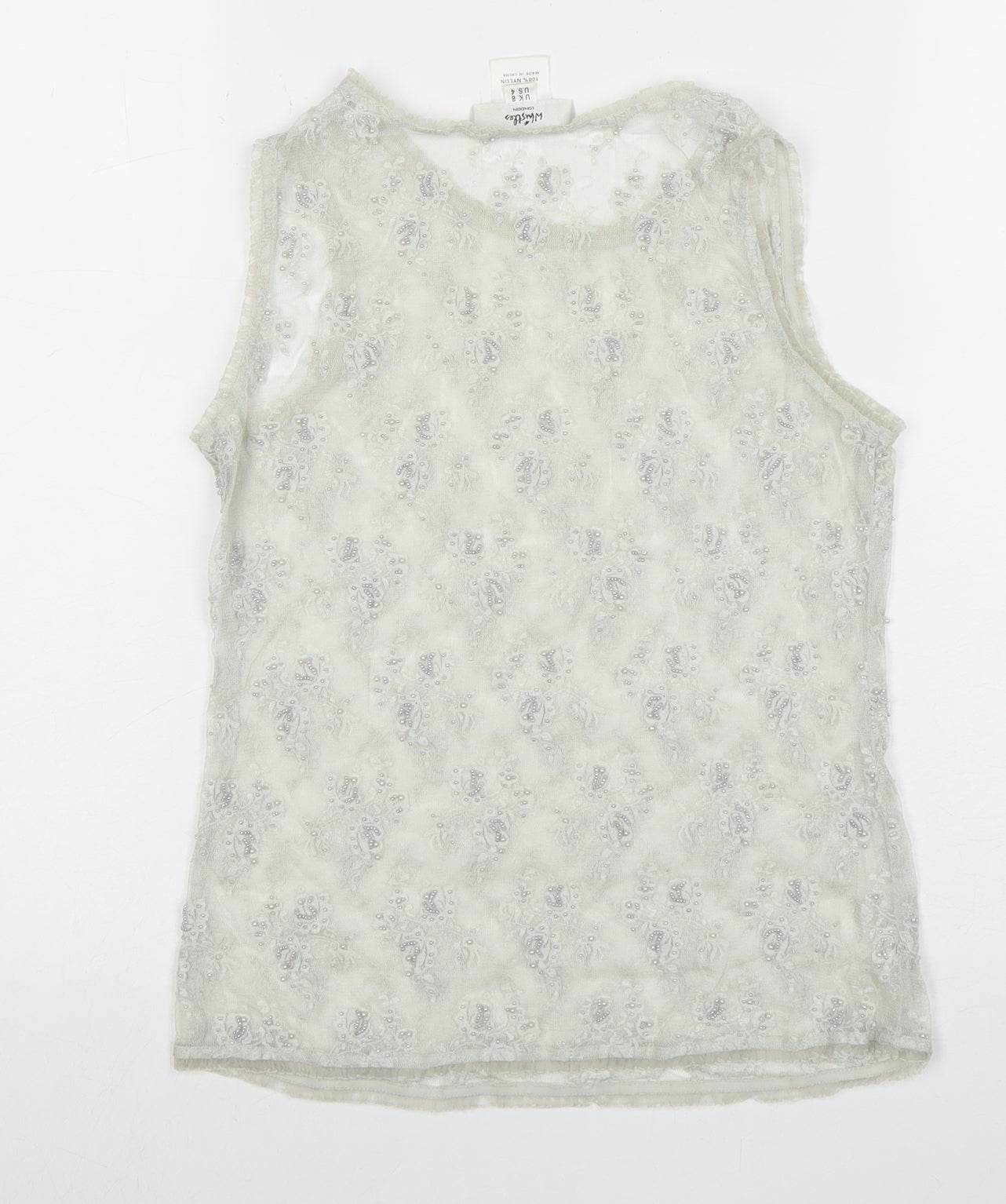 Whistles Women's Ivory Tank Top UK Size 8