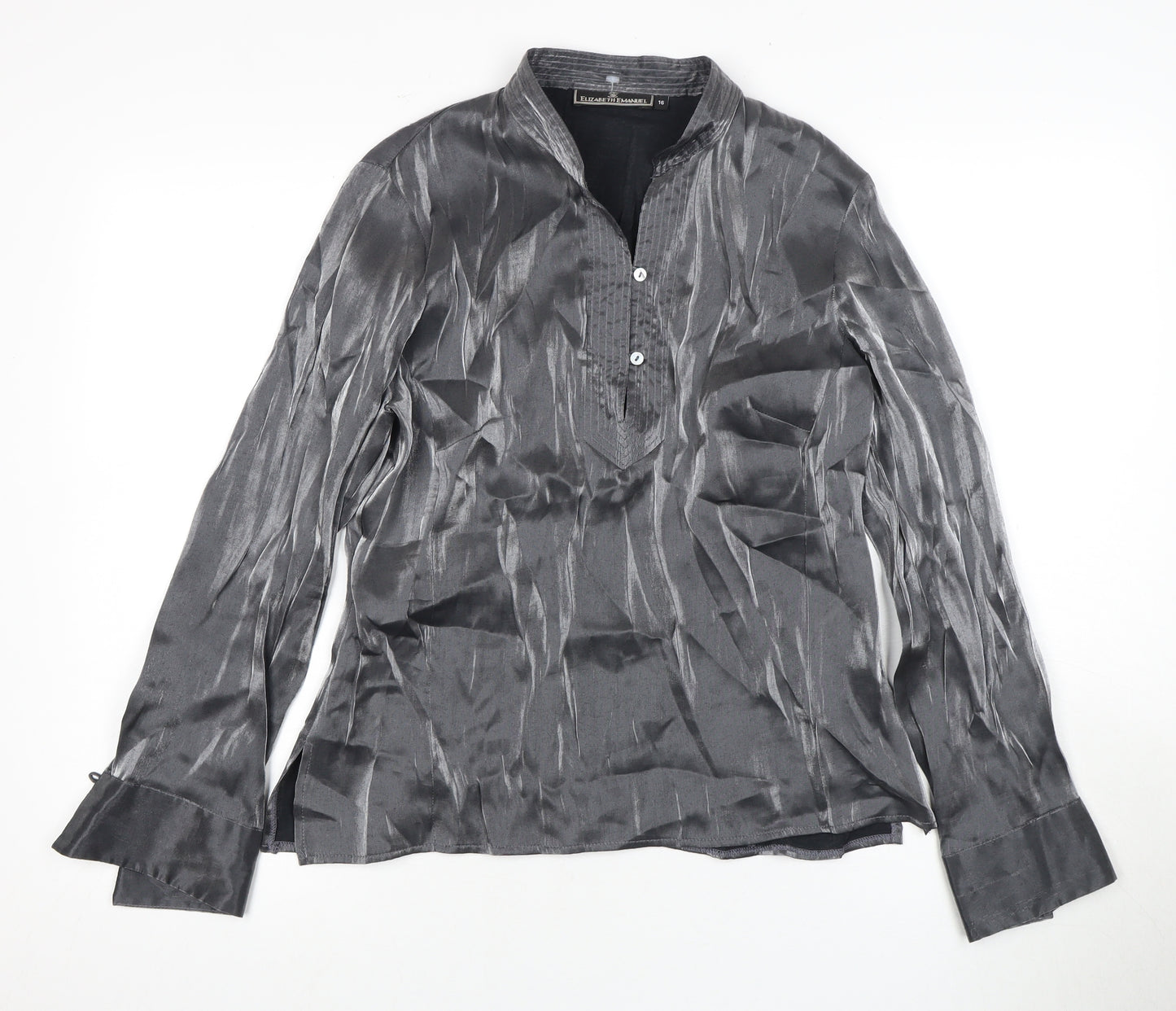 Elizabeth Emanuel Women's Black Blouse, Size 16