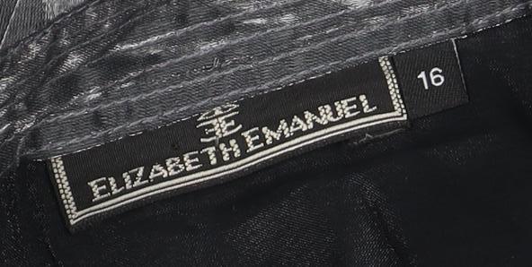 Elizabeth Emanuel Women's Black Blouse, Size 16