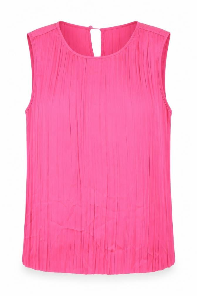 Front view of Marks & Spencer Women Pink Sleeveless Blouse, size 12