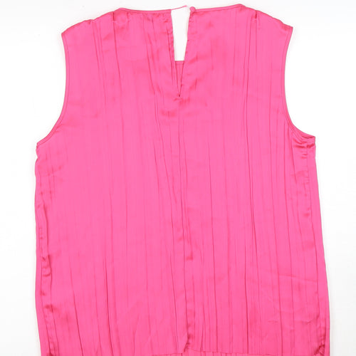 Marks and Spencer Women Pink Sleeveless Blouse, Size 12