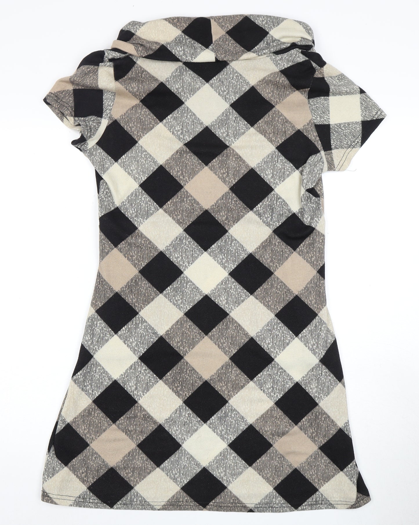 Apricot Women's Multicoloured Argyle Short Sleeve Dress