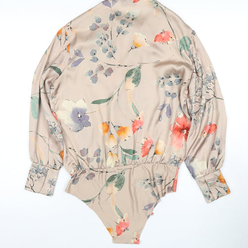 Zara Women's Multicoloured Floral Bodysuit Size 6