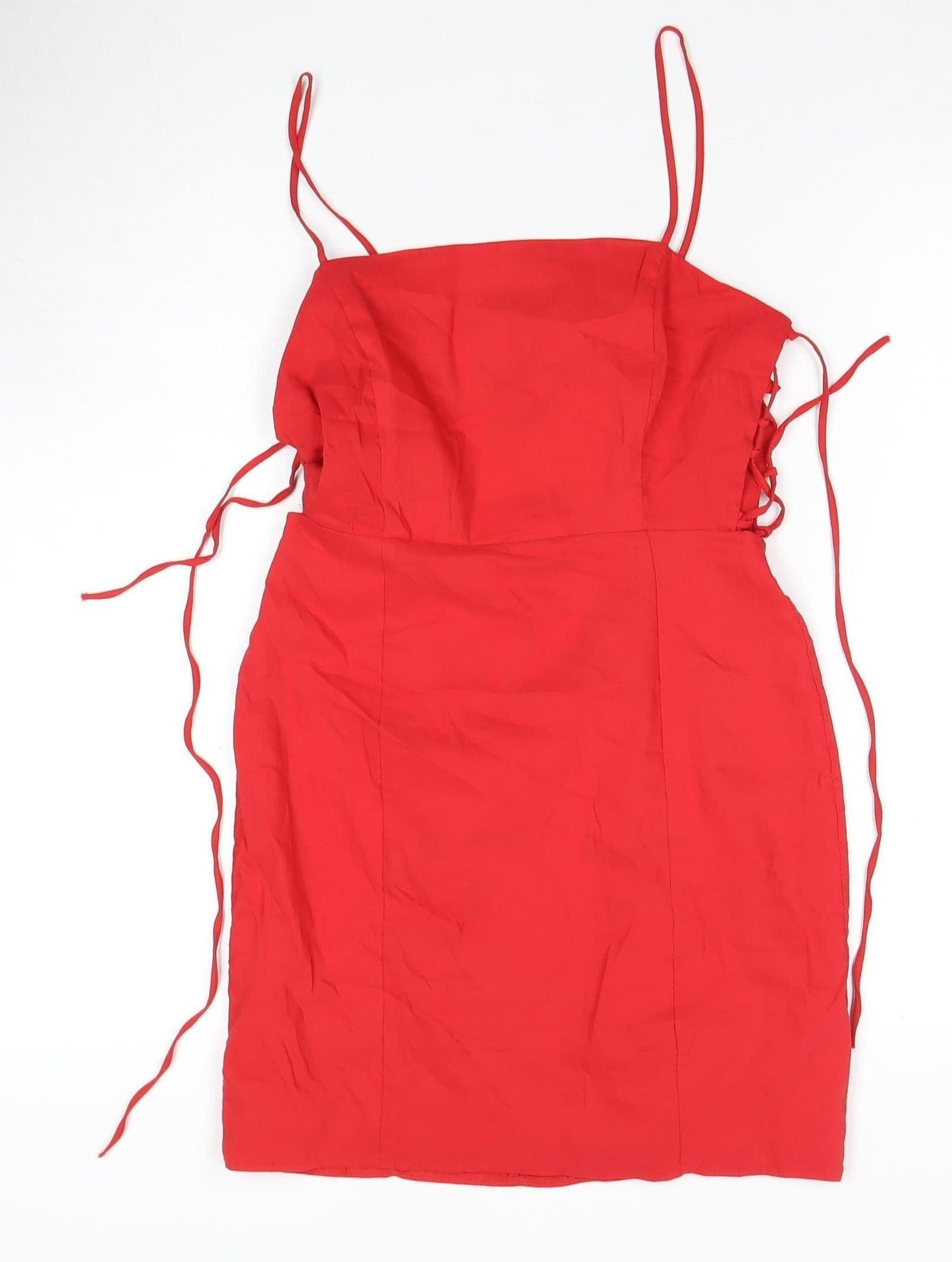 Zara Women's Red Sleeveless Dress Size 12