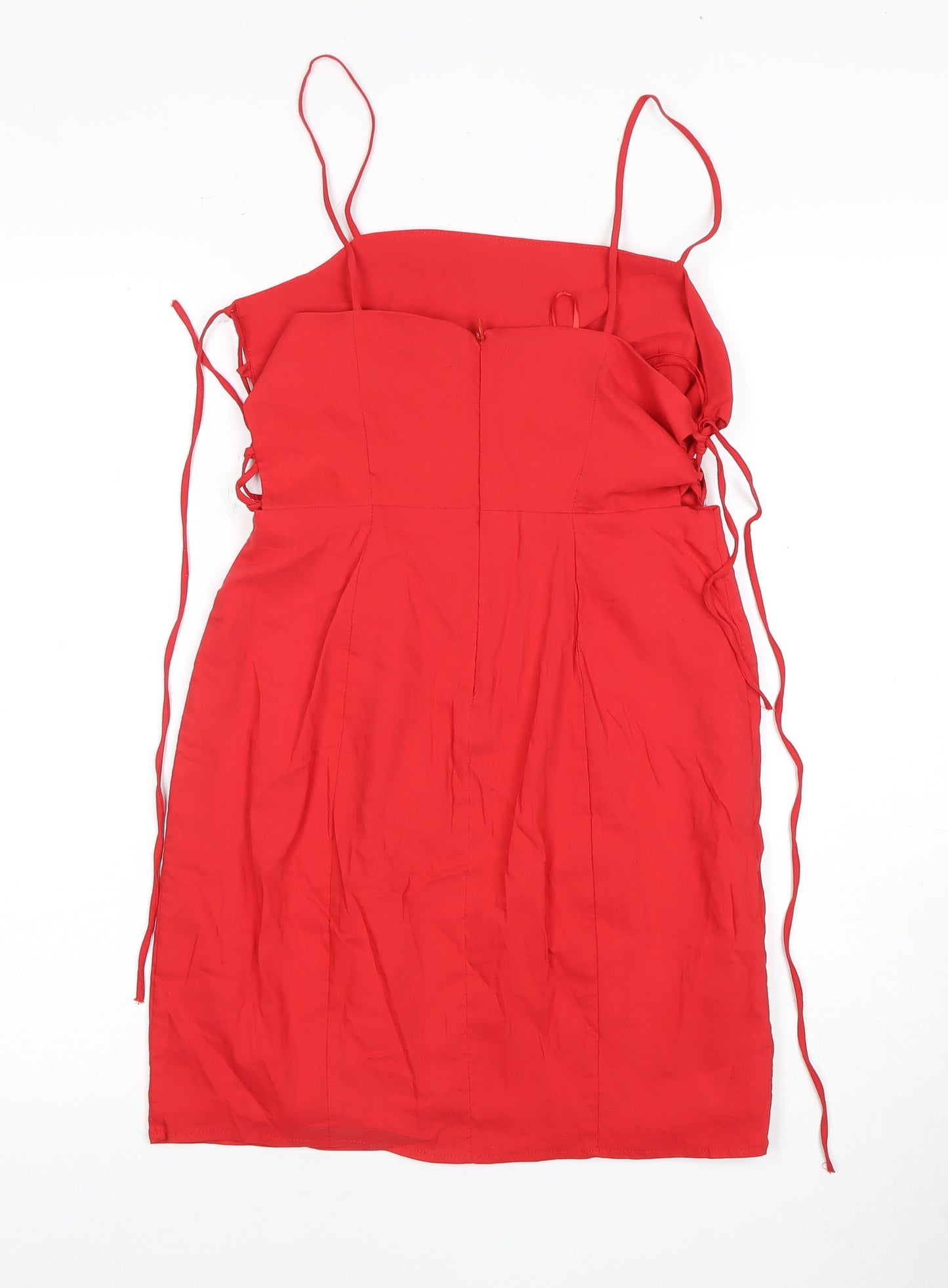 Zara Women's Red Sleeveless Dress Size 12