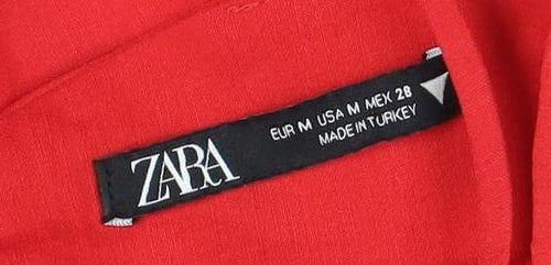 Zara Women's Red Sleeveless Dress Size 12