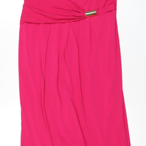 Savoir Women's Pink Sleeveless Ruched Dress