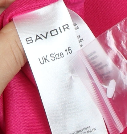 Savoir Women's Pink Sleeveless Ruched Dress