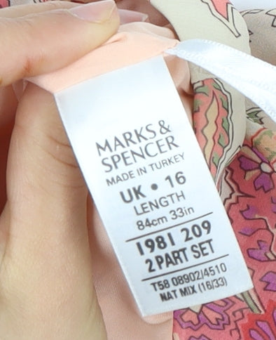 Marks and Spencer Women's Multicoloured A-Line Skirt Size 16