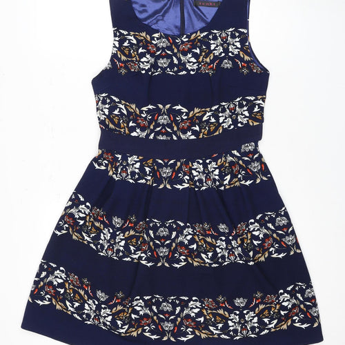 Tenki London Women's Multicoloured Fit & Flare Dress, Size 12