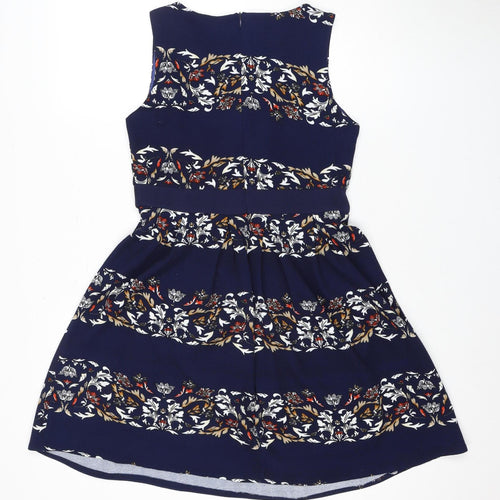 Tenki London Women's Multicoloured Fit & Flare Dress, Size 12