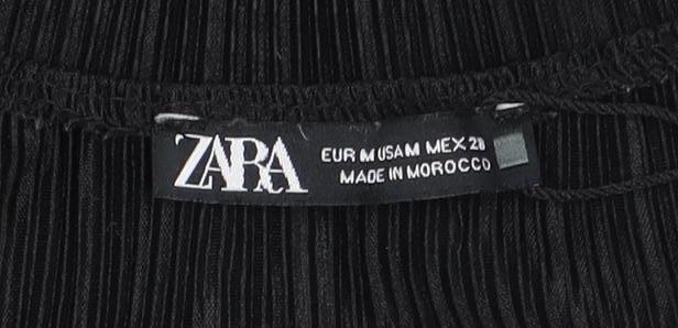 Zara Women's Black Wrap Blouse Long Sleeve XS
