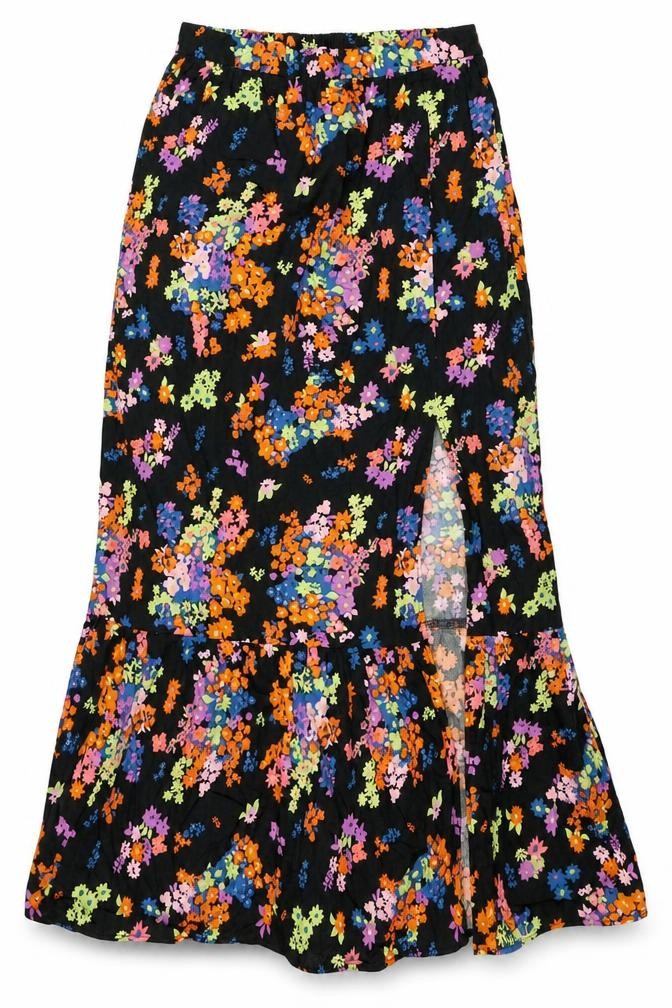 Front view of ALIVE Women's Floral Multicolour Skirt, size 8